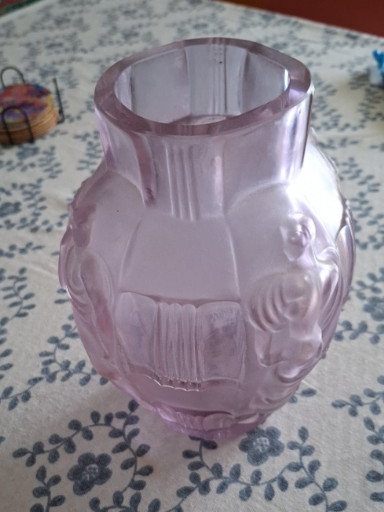 Pressglas-Vase 'Ingrid' von Arthur Plewa für Curt Schlevogt