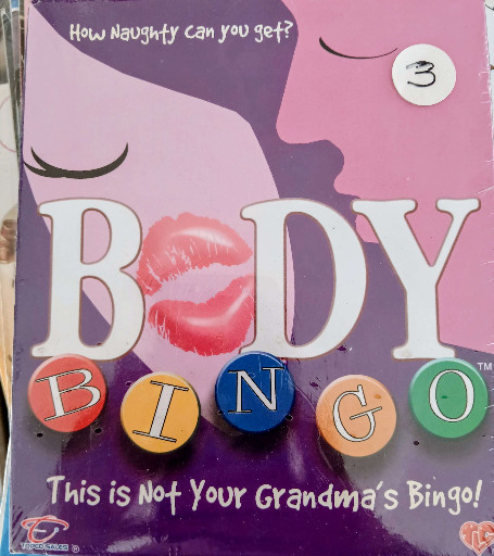 Adult novelty game titled 'Body Bingo'