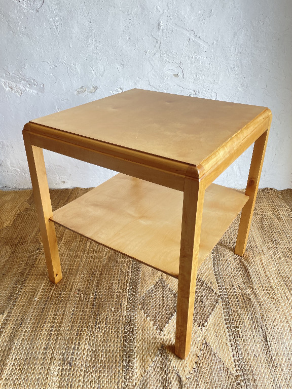 Birch side table in Scandinavian Modern style