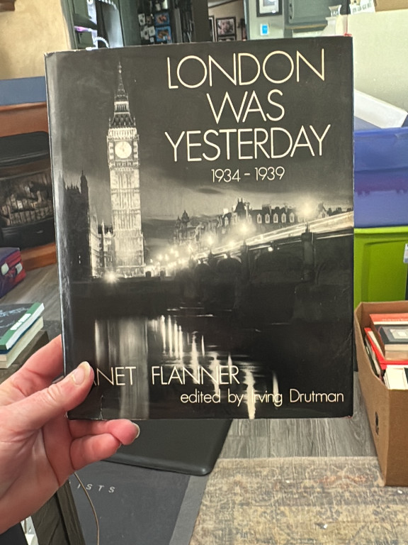 Book titled 'London Was Yesterday, 1934-1939' by Janet Flanner, edited by Irving Drutman