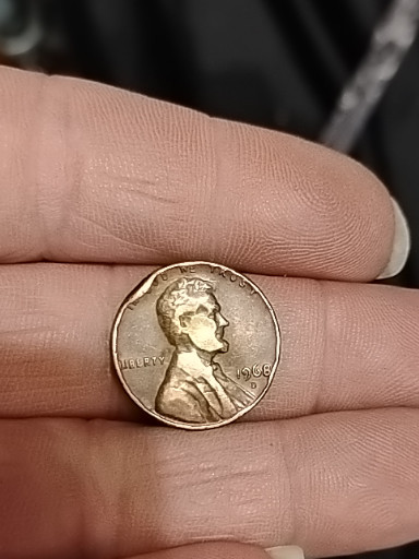 Bronze Lincoln Memorial Penny dated 1968-D, United States Mint