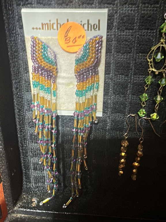 Beaded fringe earrings by Nina Cleveland