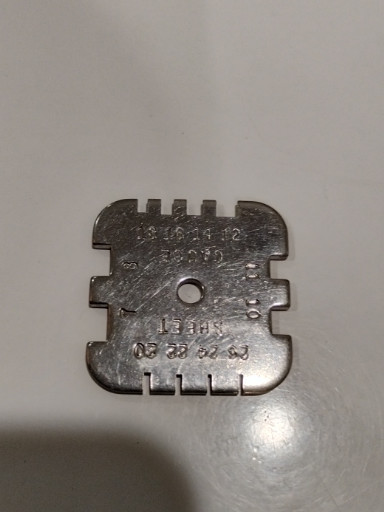 Metal Imperial Standard Wire Gauge measuring tool