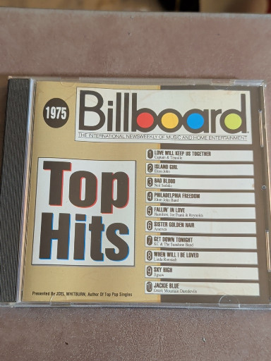CD compilation titled 'Billboard Top Hits: 1975' by Various Artists