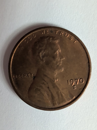 1970-S Lincoln Memorial Cent, small date
