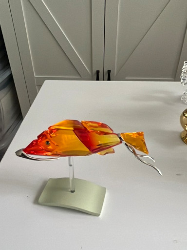 Crystal sculpture titled 'Crotone Fire Opal' from Swarovski Crystal Paradise collection