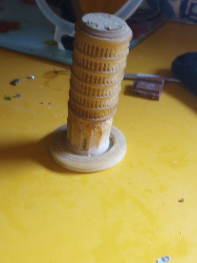 Resin souvenir statue of the Leaning Tower of Pisa