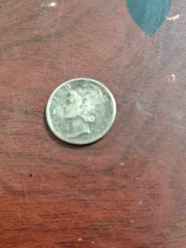 Silver Mercury Dime (Winged Liberty Head) dated 1944