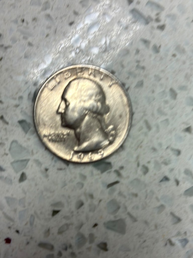 Silver Washington Quarter dated 1941