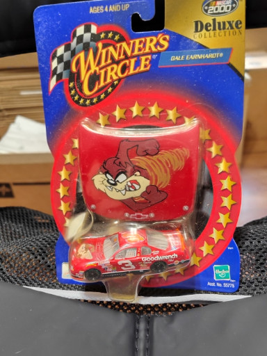 Die-cast NASCAR collectible featuring Dale Earnhardt #3 Goodwrench Service car with Tasmanian Devil (Taz) livery by Winner's Circle