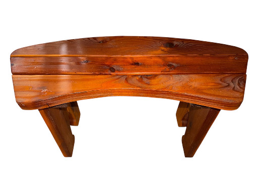 Mid-century modern curved wooden bench or coffee table