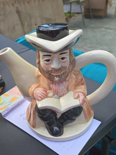 Ceramic Toby teapot titled 'Darby & Joan' by Tony Wood Staffordshire