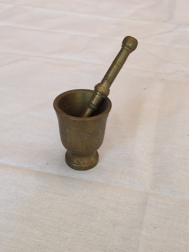 Brass mortar and pestle
