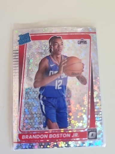 2021-22 Panini Donruss Optic trading card featuring Brandon Boston Jr., Rated Rookie #189