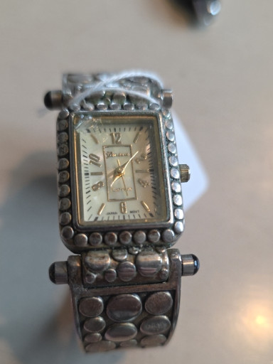 Stainless steel cuff watch 'Geneva Platinum #7113' by Geneva Platinum