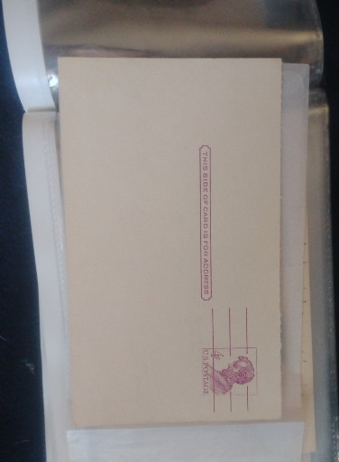 Vintage unused United States Postal Service postcard with pre-printed 4-cent stamp