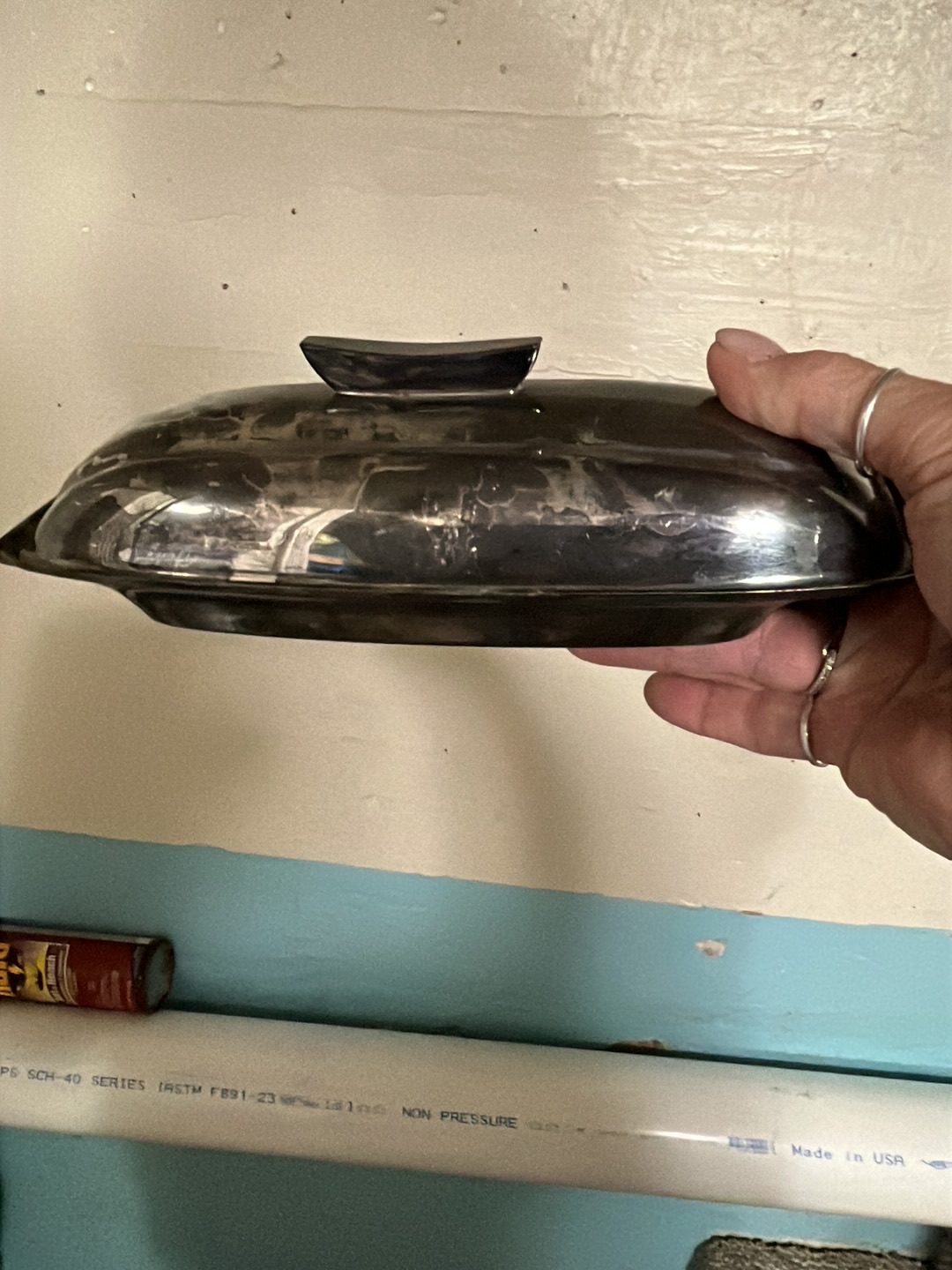 Silver-plated butter dish by F.B. Rogers Silver Co.