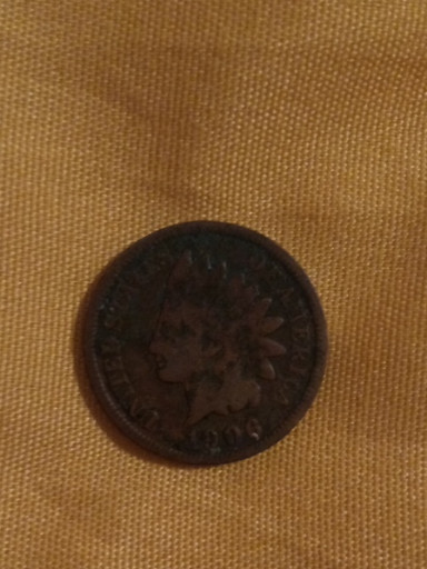 Bronze Indian Head Cent coin from the late 19th century, United States