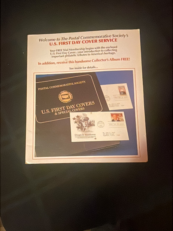 Postal Commemorative Society's U.S. First Day Cover Service promotional material