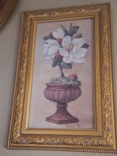 Decorative print titled 'Magnolia Topiary' by Barbara Mock