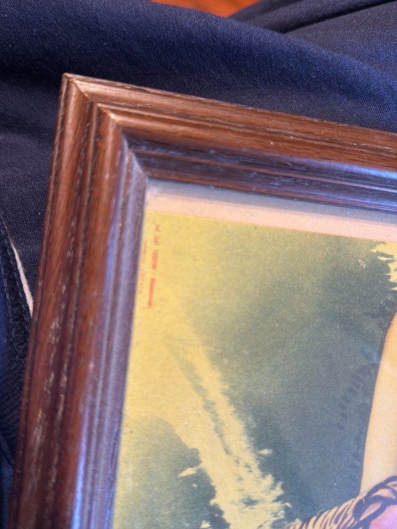 Framed lithograph print titled 'Wedding Procession' by Claude Tabet