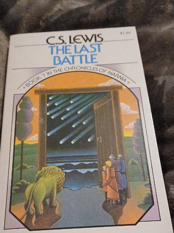 Paperback book titled 'The Last Battle' by C.S. Lewis