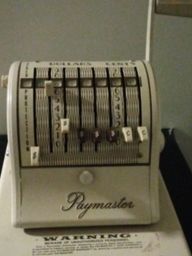 Vintage Paymaster Series S-1000 check writer machine