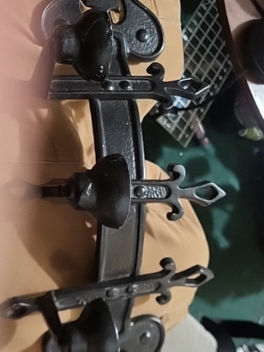 Cast iron Gothic-style wall sconce with fleur-de-lis motifs