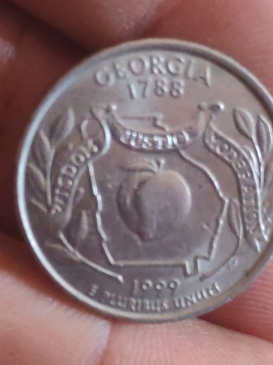 Moneda de cuarto de dólar del estado de Georgia de 1999