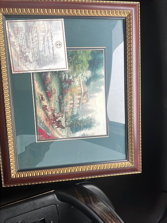 Limited edition lithograph print titled 'Sunday at Apple Hill' by Thomas Kinkade