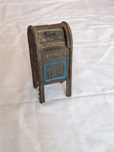 Cast iron still bank in the form of a U.S. Air Mail mailbox