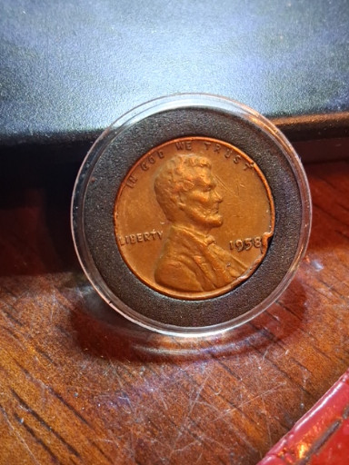 Bronze Lincoln Wheat Cent penny dated 1958, potential DDO (Doubled Die Obverse) variety