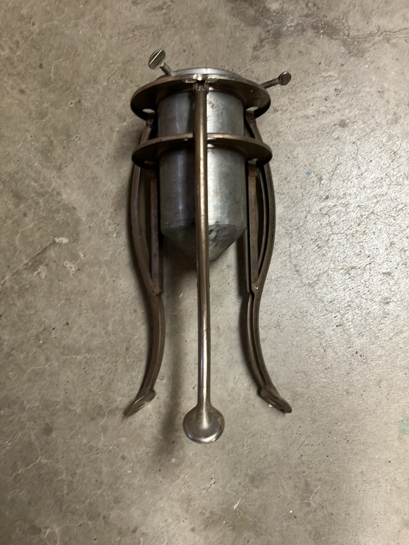 Metal Quik-Ezy Christmas tree stand from Chicago, USA