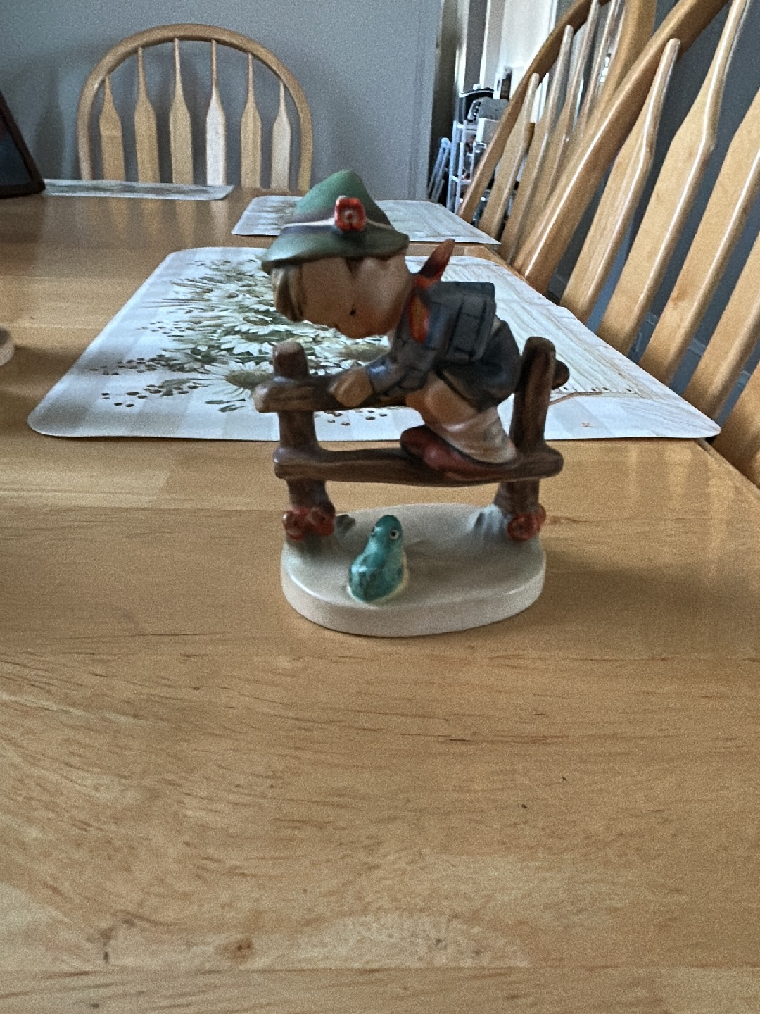 Porcelain figurine titled 'Retreat to Safety' by Goebel Hummel