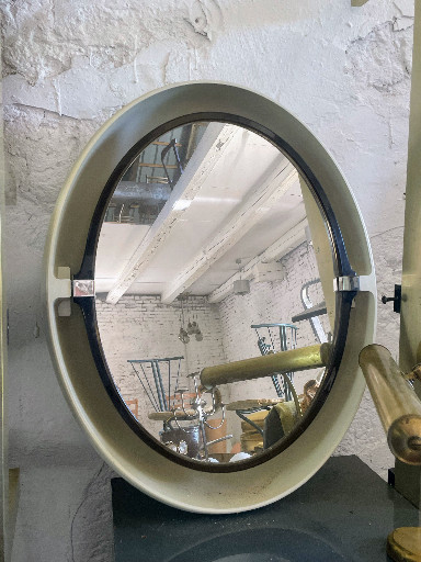 Plastic illuminated wall mirror titled 'A41' by Allibert