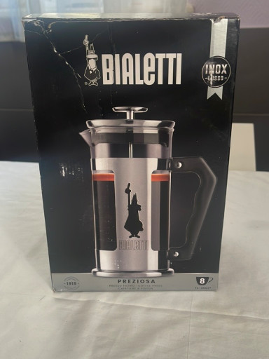 Cafetière à piston Bialetti Preziosa 8 tasses en acier inoxydable