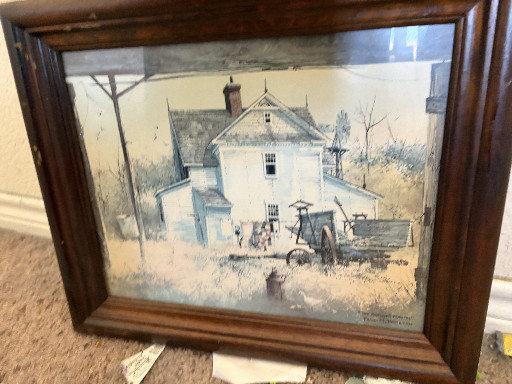 Lithograph on canvas titled 'Winter Winds' by Frank M. Hamilton