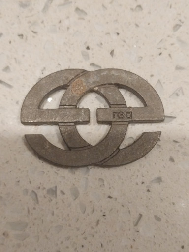 Metal Chanel CC logo brooch or belt buckle hardware