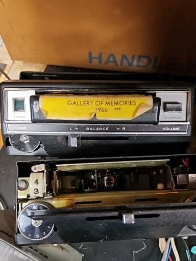 Vintage car stereo cassette player, likely Hitachi CS-204 or similar model from the 1970s-1980s