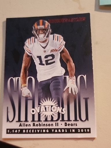 2020 Panini Rookies & Stars 'Standing Ovation' trading card featuring Allen Robinson II, Chicago Bears