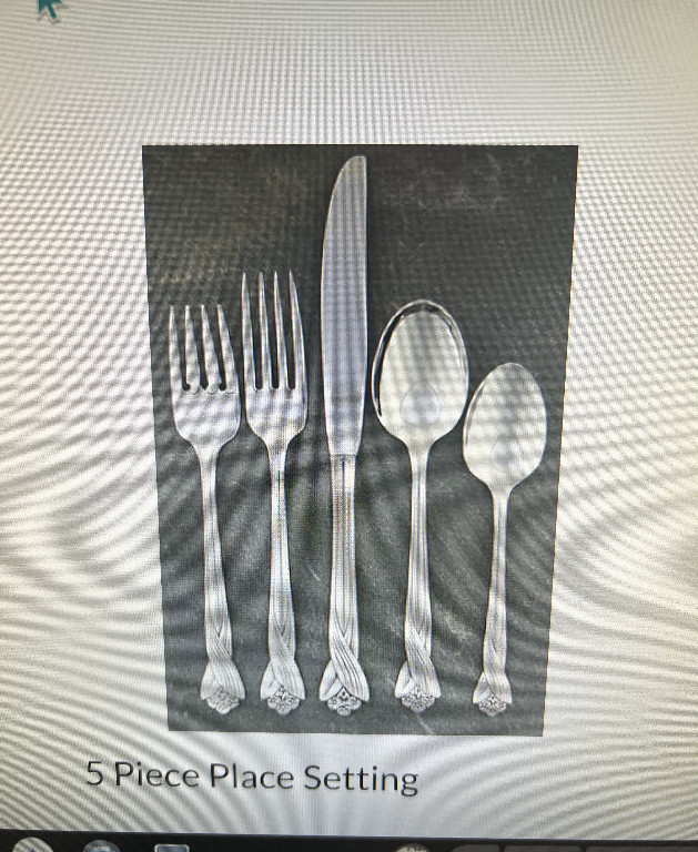 Stainless steel flatware set, 'Katrina' pattern by Oneida Silver