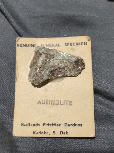 Actinolite mineral specimen from Badlands Petrified Gardens, Kadoka, South Dakota