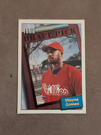 1993 Topps baseball card #98 featuring Wayne Gomes, Philadelphia Phillies #1 Draft Pick