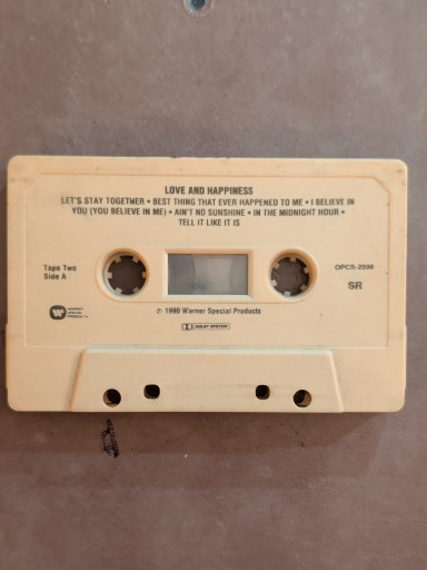 Cassette tape titled 'Love and Happiness' by various artists