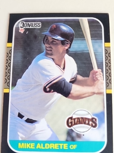 1987 Donruss baseball card #450 featuring Mike Aldrete of the San Francisco Giants