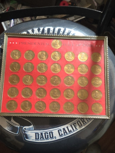 1968 Franklin Mint Presidential Hall of Fame bronze coin collection set