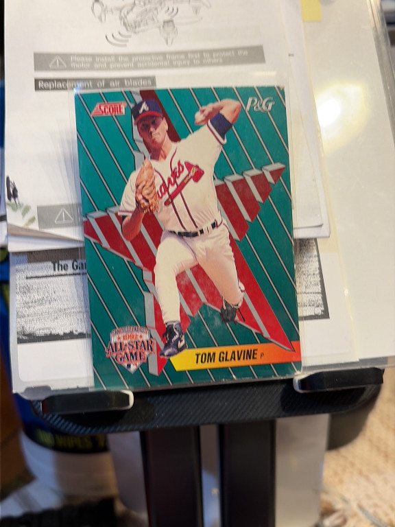 1992 Score Proctor & Gamble All-Star Game baseball card featuring Tom Glavine