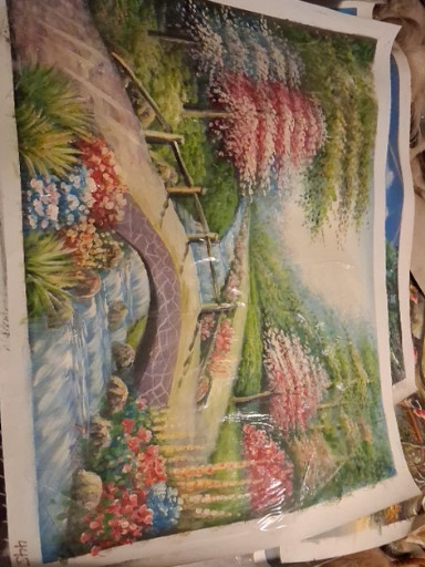 Reproduction of oil painting titled 'Bridge of Faith' by Marty Tabor