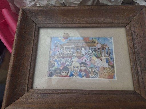 Framed print titled 'Bedtime' by Margaret Keane