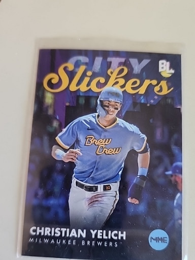2023 Topps Big League 'City Slickers' insert card #CS-16 featuring Christian Yelich
